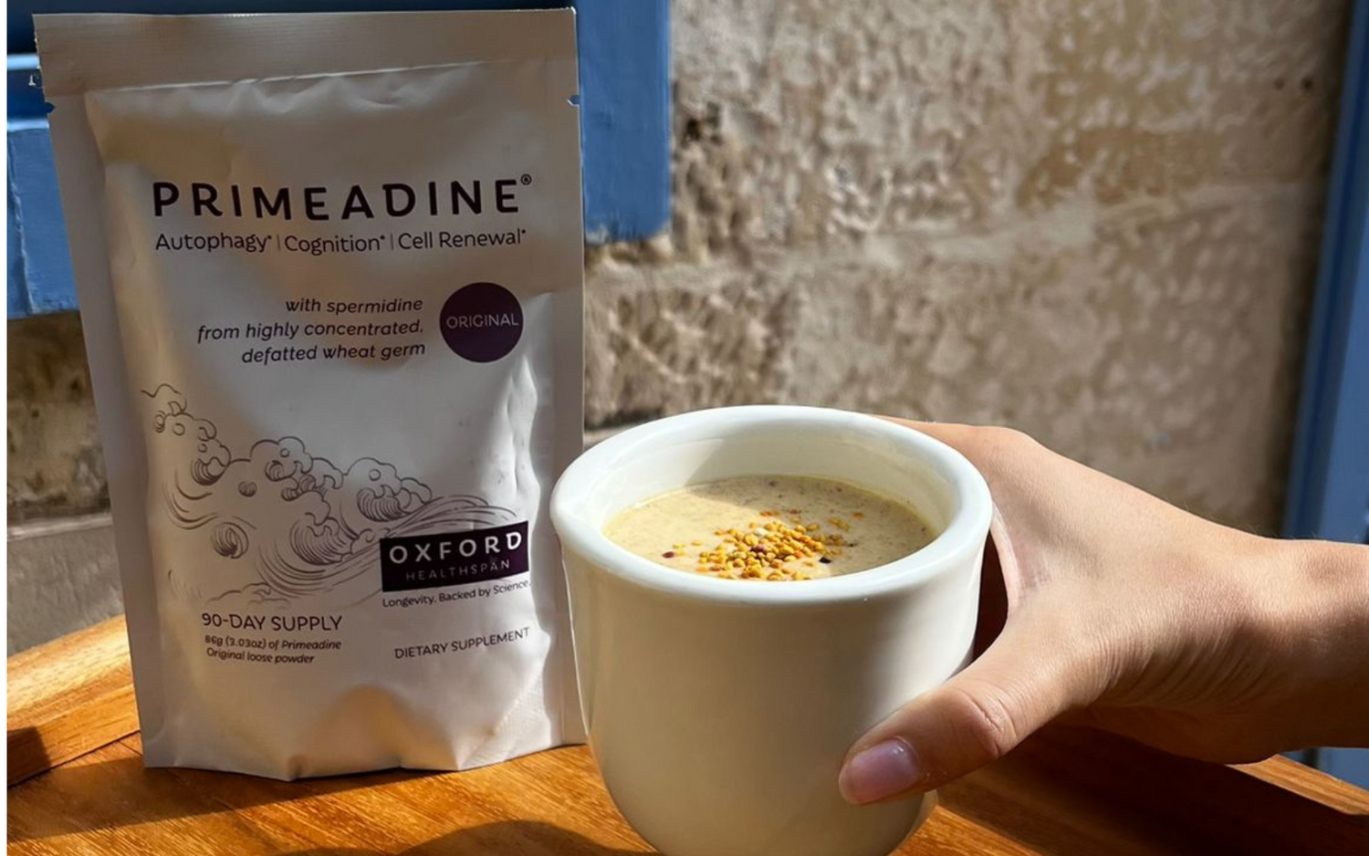 warming winter smoothie with Primeadine original powder - Oxford Healthspan