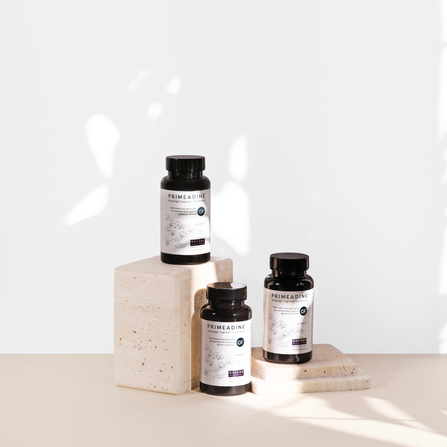 Supplément de spermidine sans gluten Primeadine® GF - Lot de 3 flacons / Approvisionnement de 90 jours
