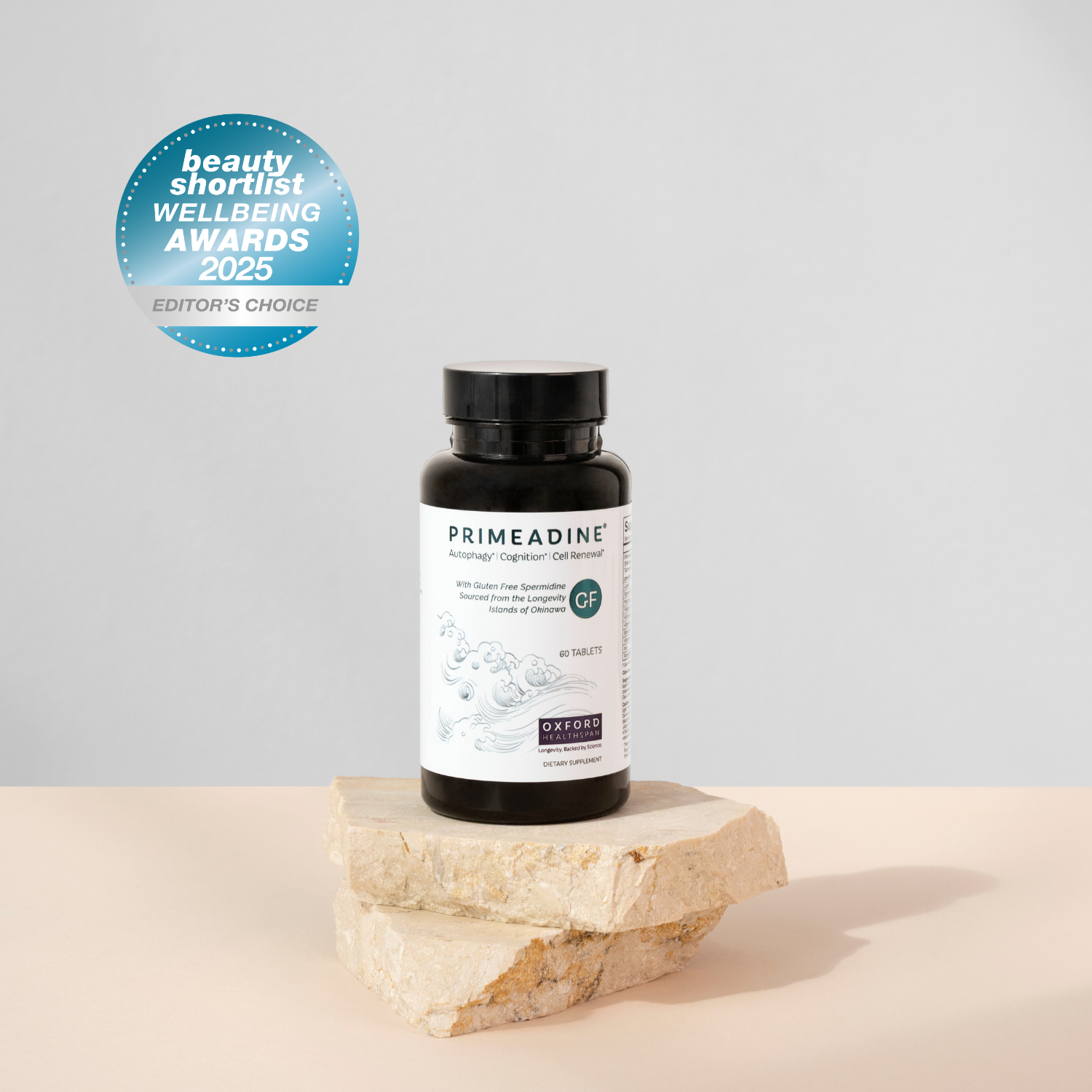 Primeadine® GF Gluten-Free Whole-Food Spermidine Supplement - 1 Bottle / 30 Day Supply