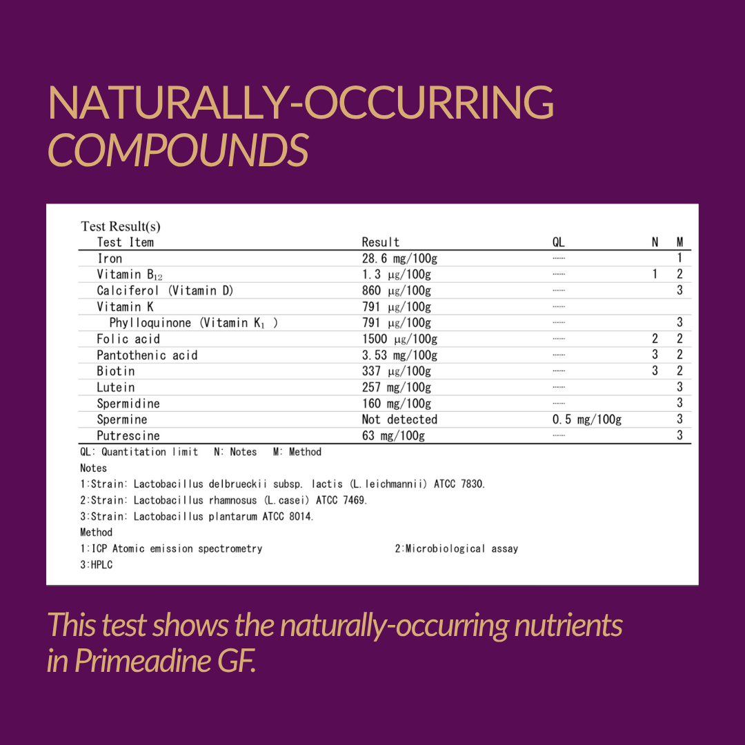 Suplemento de espermidina sin gluten Primeadine® GF (1 frasco/suministro para 30 días)