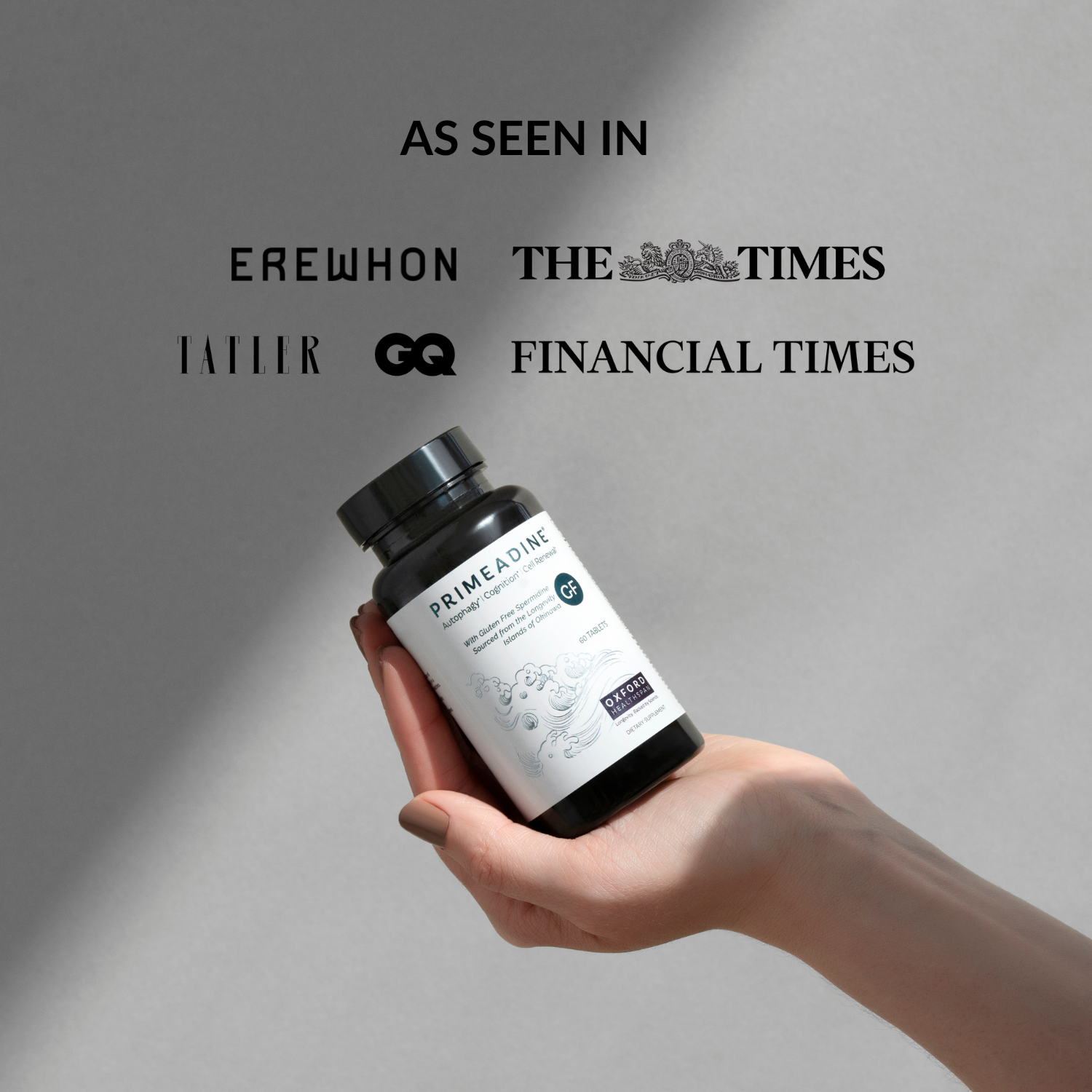 Primeadine® GF Gluten-Free Spermidine Supplement - 3-Bottle Bundle / 90 Day Supply