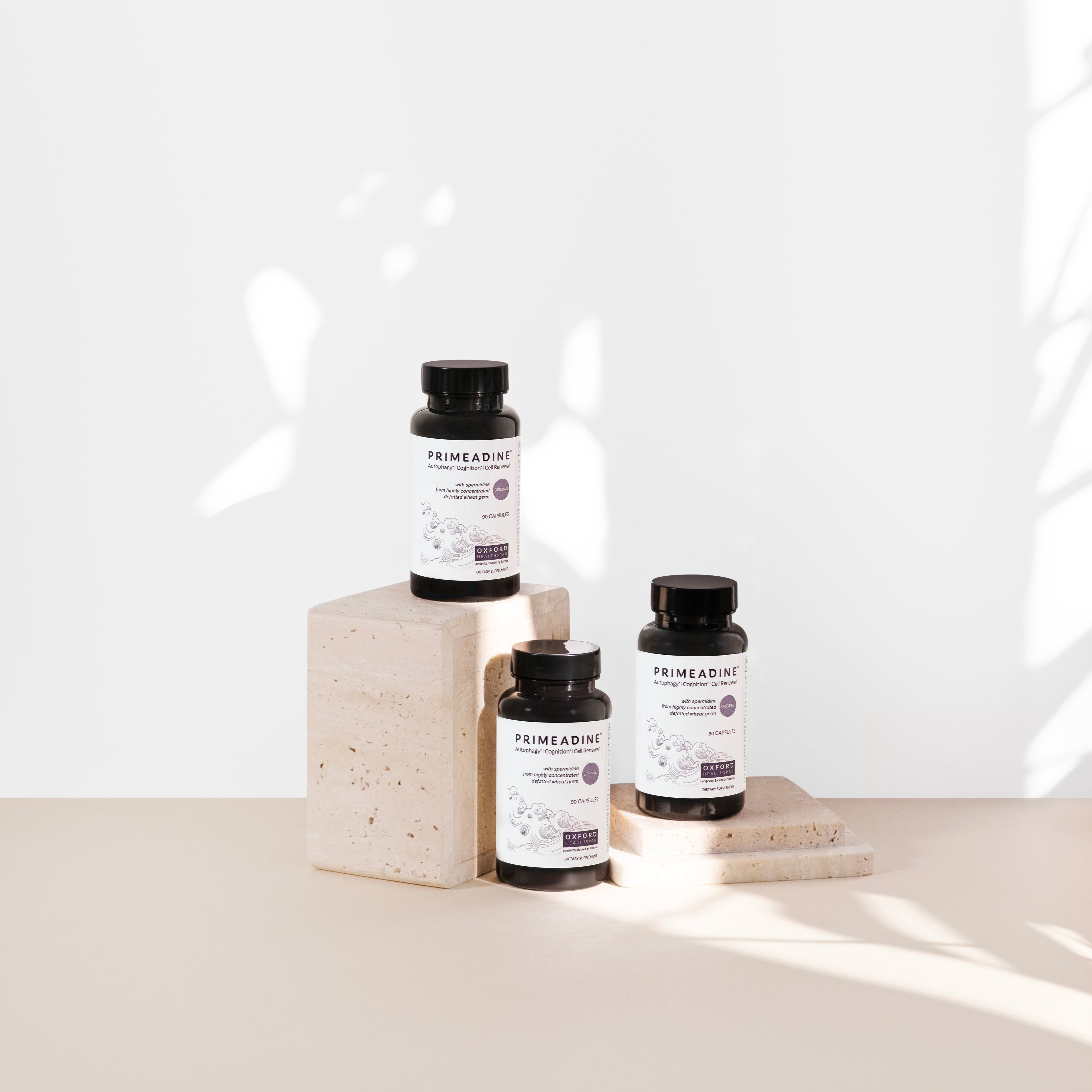Primeadine® Original Whole-Food Spermidine Supplement - 3-Bottles / 90 Day Supply