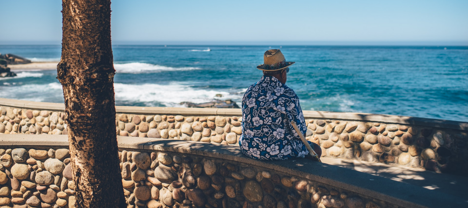 Old Japanese Man on Beach | Oxford Healthspan