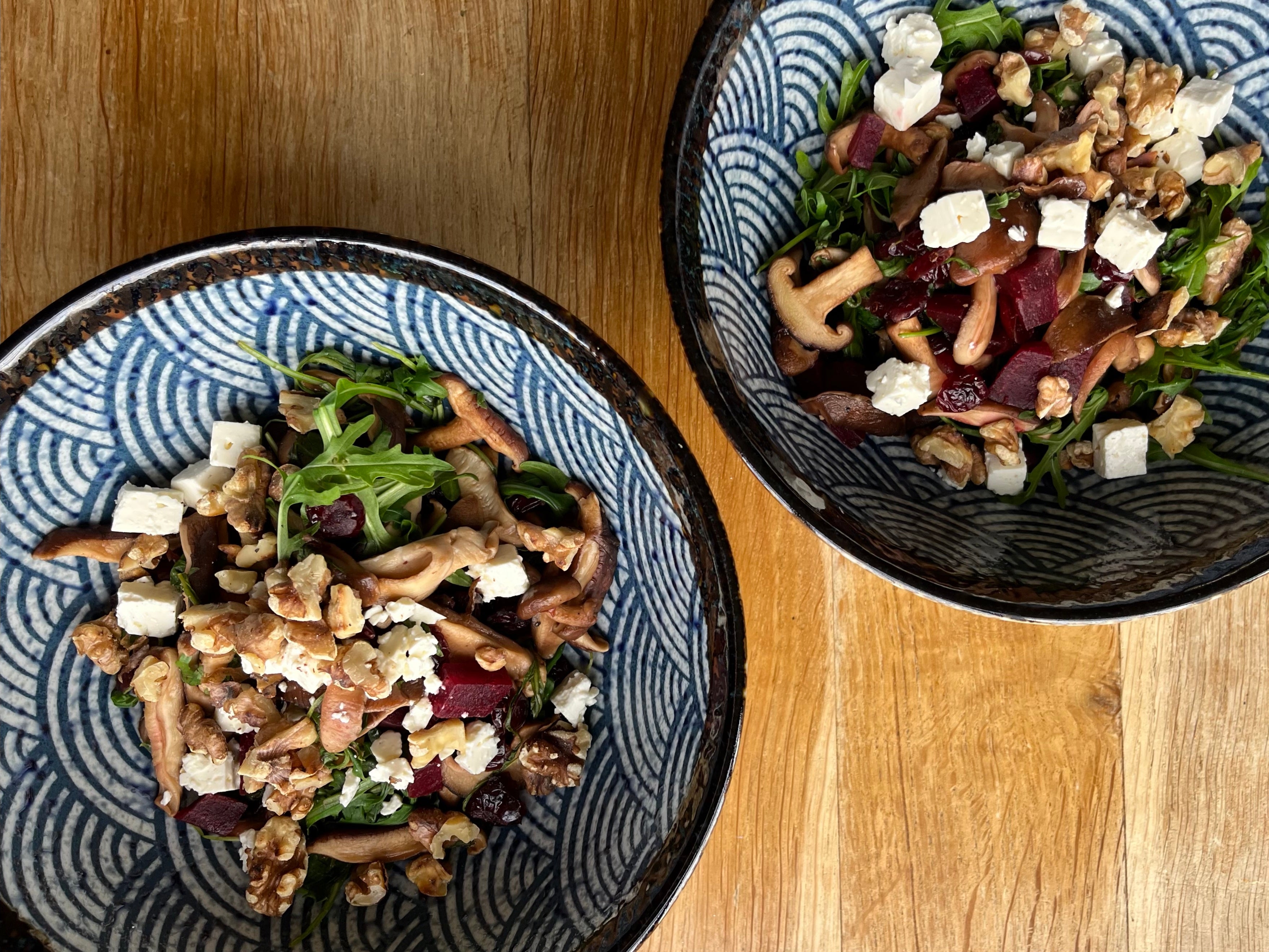Longevity Salad Series: Shiitake, Goat's Cheese & Arugula Salad | Oxford Healthspan