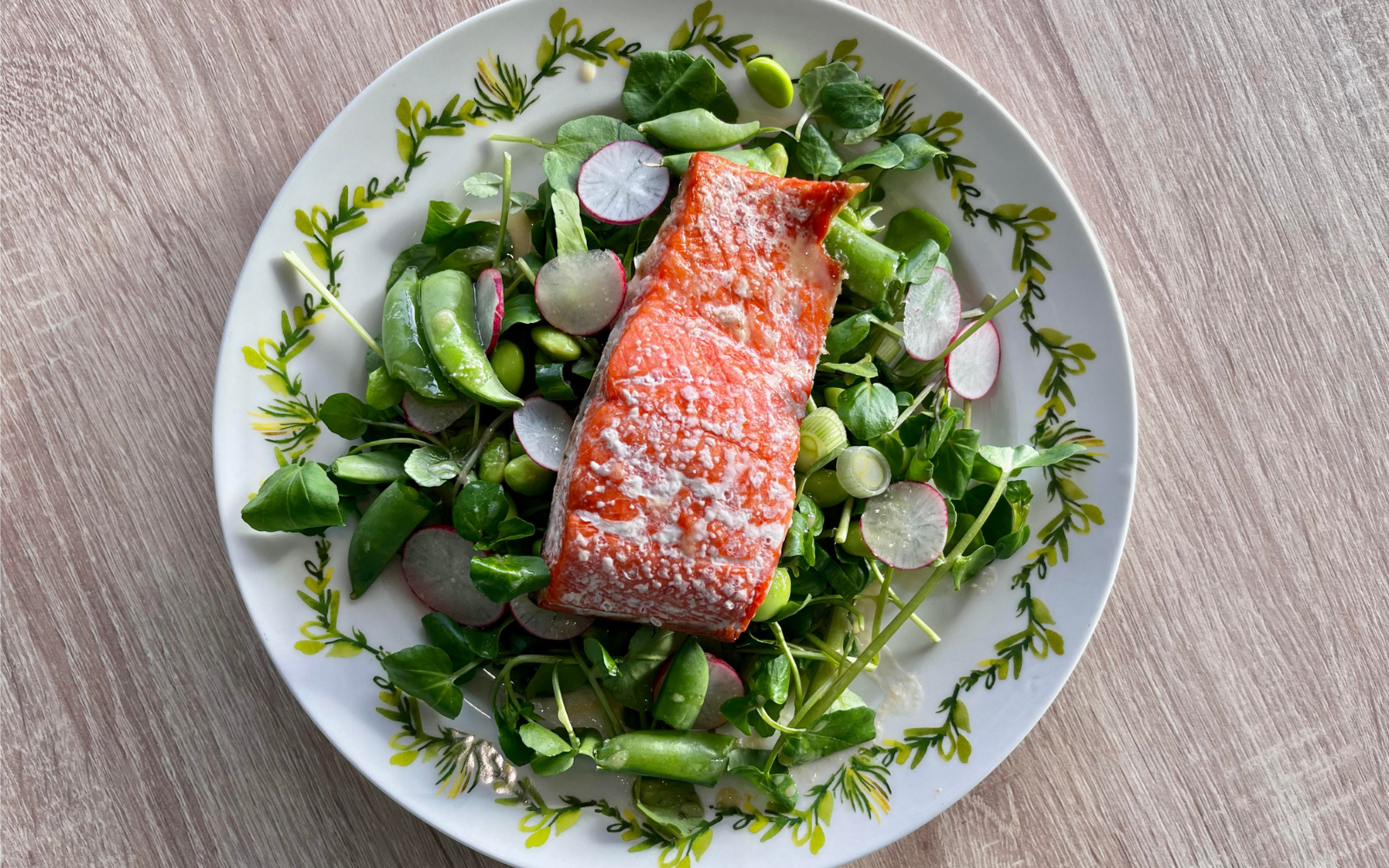 Salmon MIso Salad Longevity Recipe