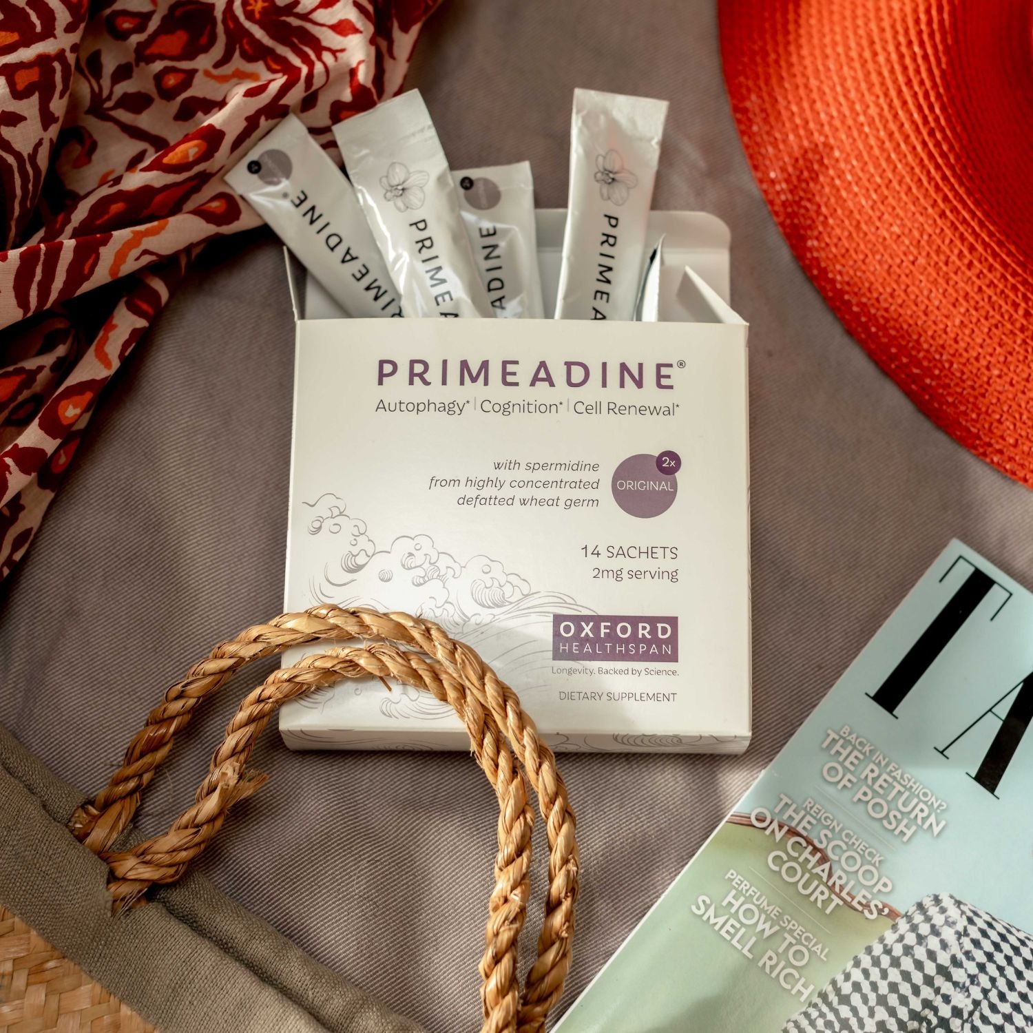 Primeadine® Original Spermidine Powder 2mg Sachets - 14 Day Supply Open Sachets