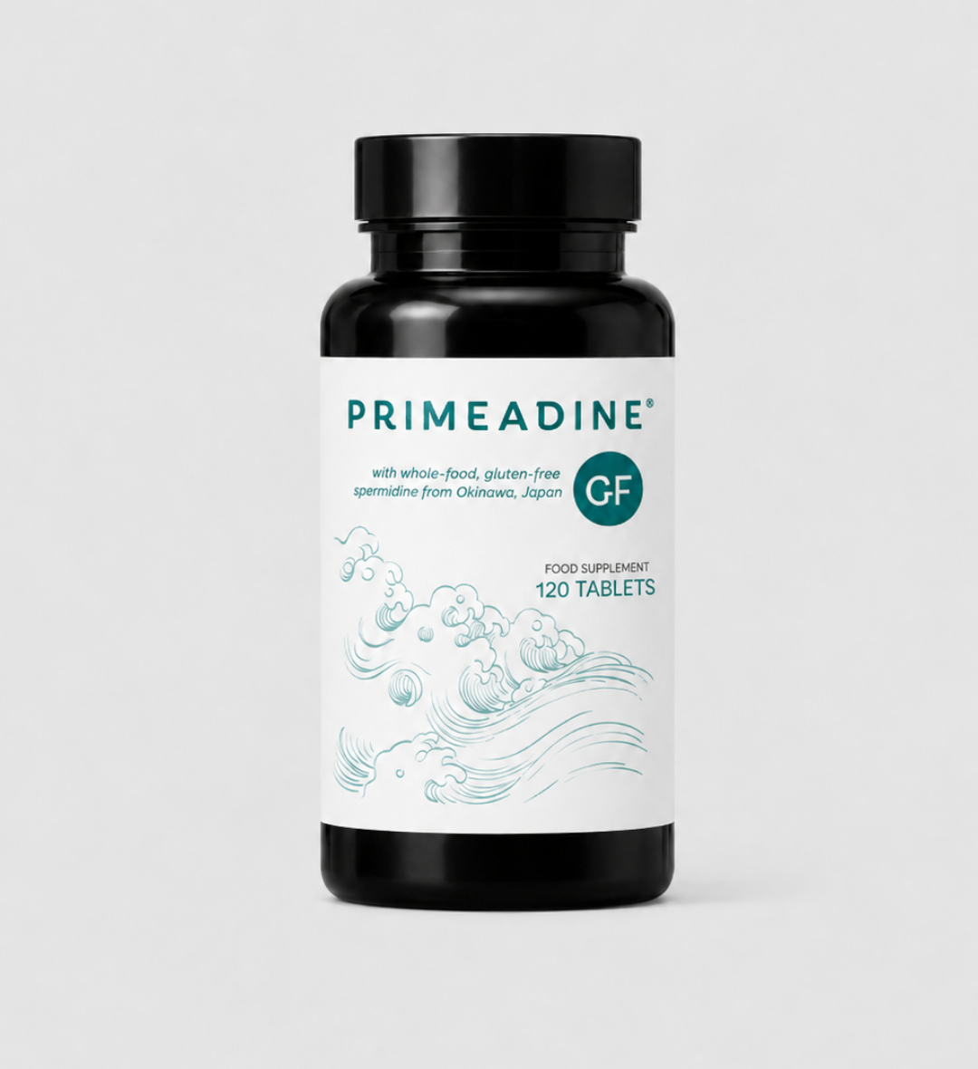 Primeadine® GF Gluten-Free Whole-Food Spermidine Supplement - 1 Bottle / 30 Day Supply