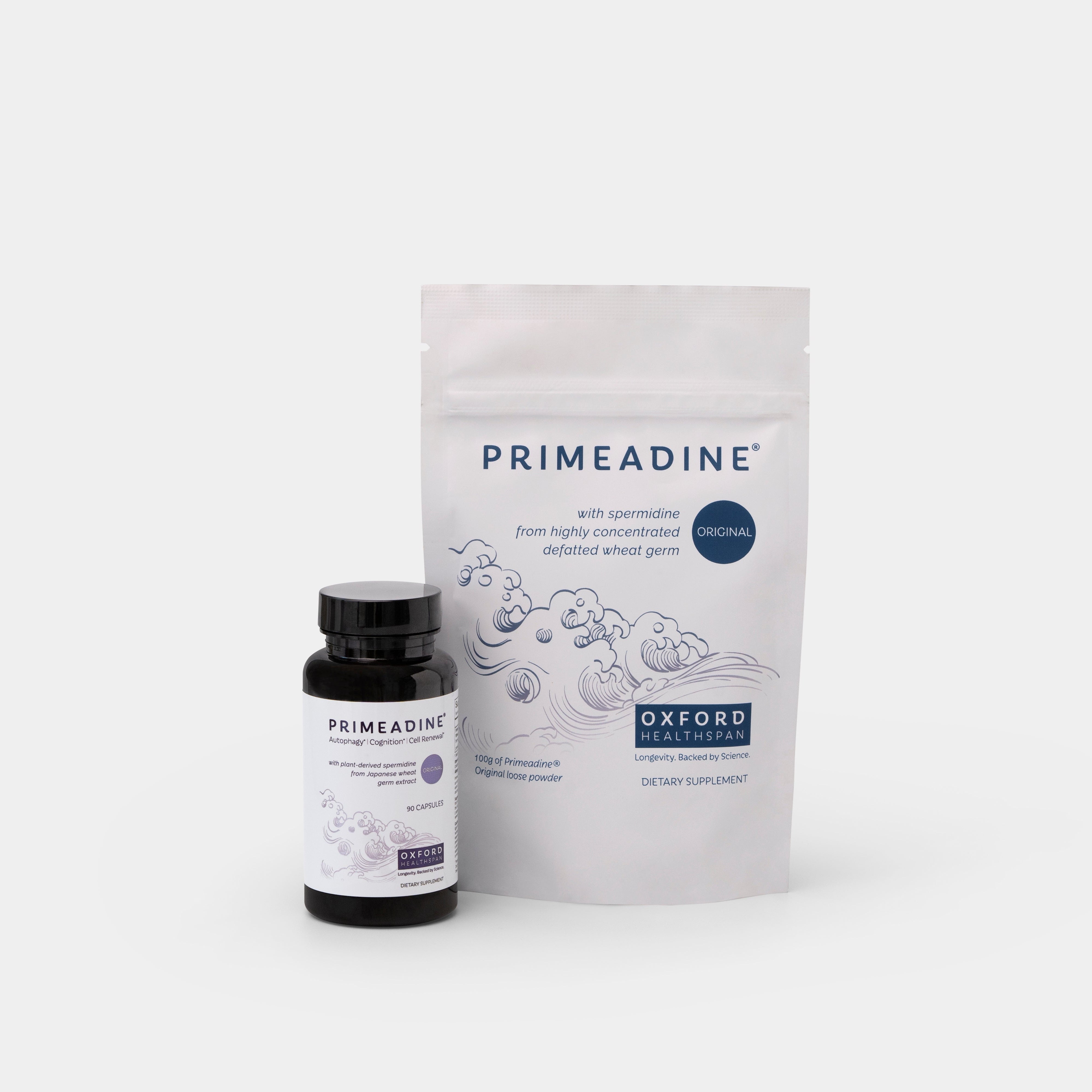 Primeadine Original Spermidine Powder & Capsules Bundle